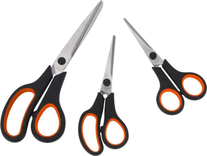 Excellent Houseware Scharenset - 3 formaten - RVS bladen - geschikt voor links- en rechtshandigen