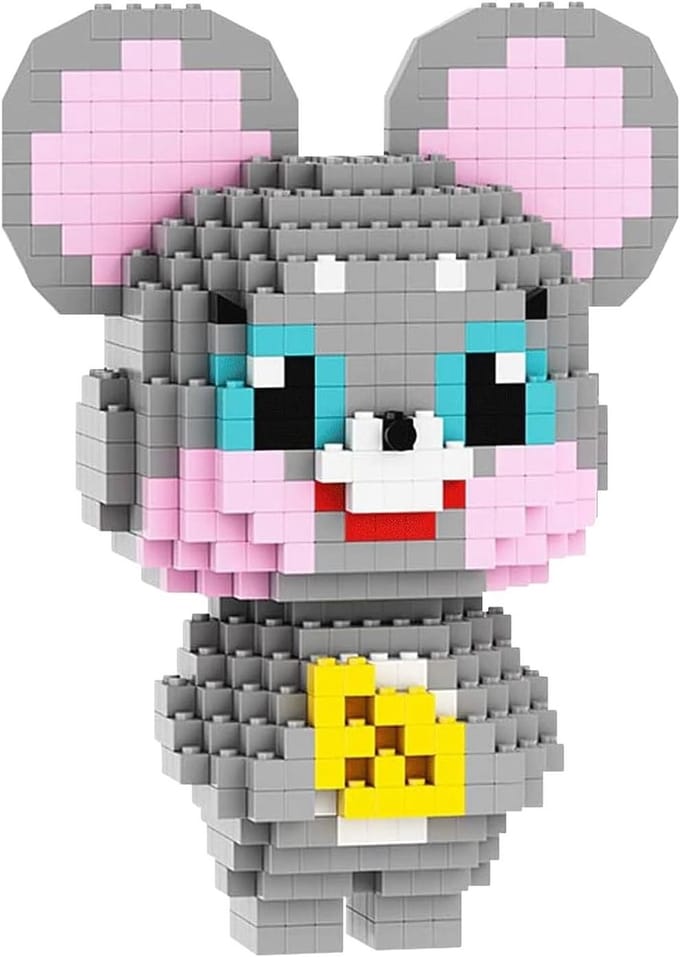 Micro Bouwstenen - Mini Blokken - Creatief Bouwen - 1065 Stuks - Dier Thema - Bruin