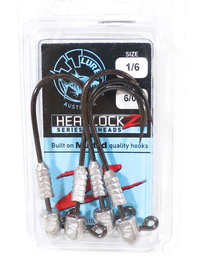 Tackle Tactics TT Headlockz HD Tête plombée 1/6 oz 6/0 4/paquet (3108) black