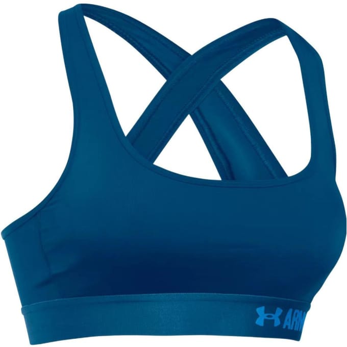 Under Armour Effen Sportbeha Dames activewear Donkerblauw 1276503-480 M blue