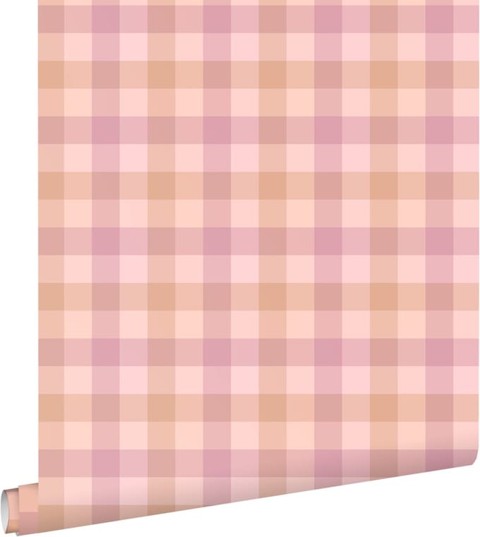 ESTAhome behang ruiten roze en paars - 50 x 900 cm - 132065
