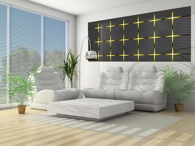 Pattern Squares Light Flash Photo Wallcovering