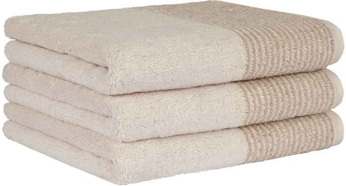 Cawoe Handdoek Luxury Home Two-Tone Een maat, 50x100 Set van 3