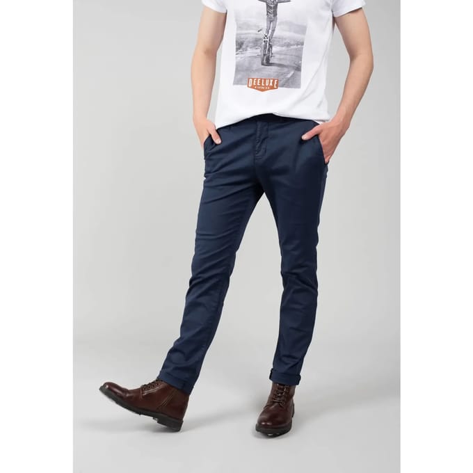 DEELUXE Katoenen chino  MANIA Indigo Blue