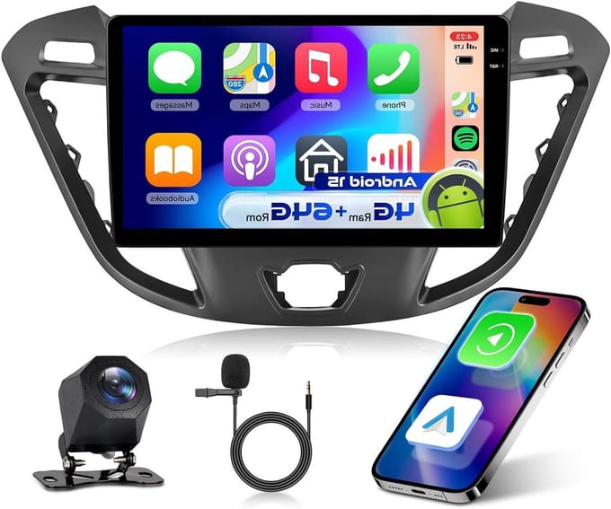 Car Radio 9" - 4G/64G - Android 15 - CarPlay en Android Auto - ShopVlot
