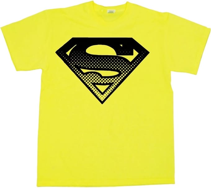 Superman Halft-on-e Shield T-shirt geel