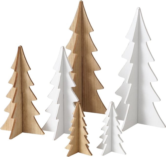 Beeld kerstboom 3D set a 3 MDF