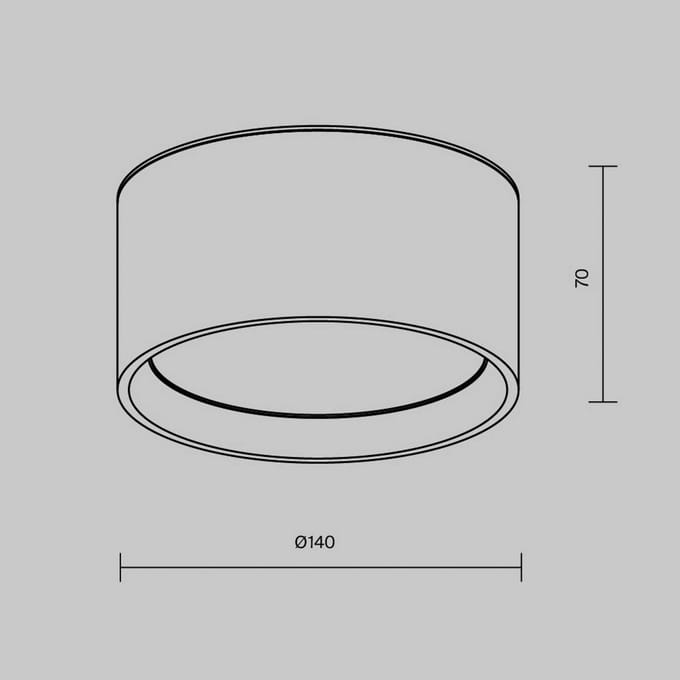 Maytoni LED downlight Vega, wit, Ø 14 cm, 15W, aluminium