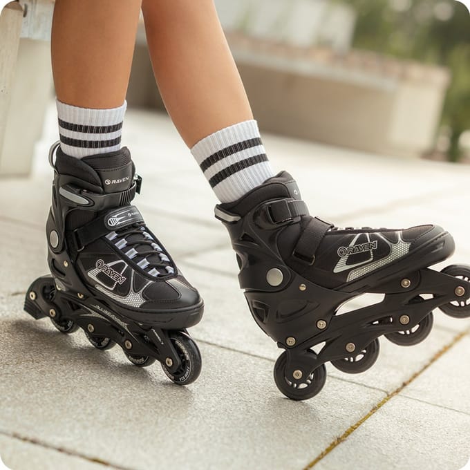 RAVEN Spirit 3-in-1 Verstelbare Skeelers 40-43 Zwart/Wit