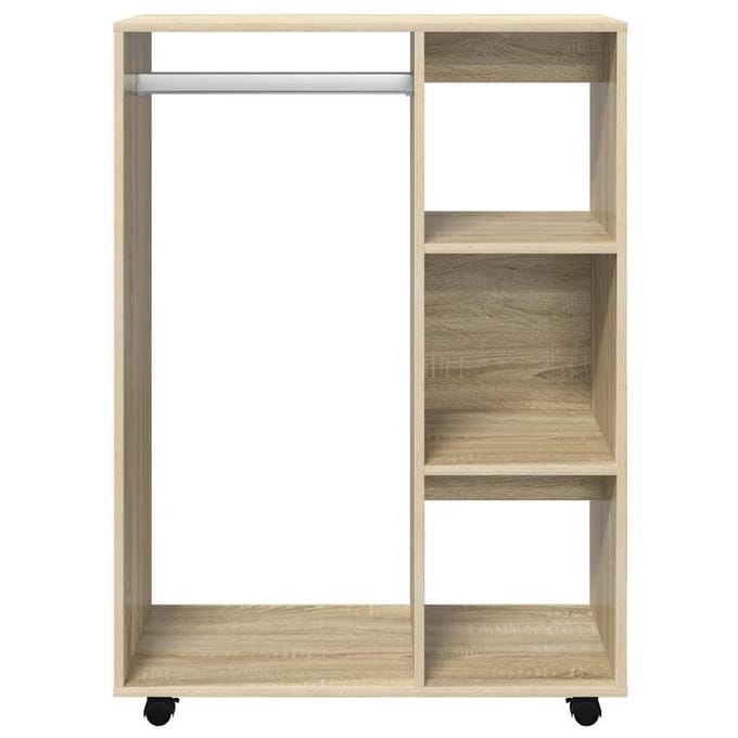 vidaXL - Kledingkast - 80x40x110 - cm - bewerkt - hout - sonoma - eikenkleurig
