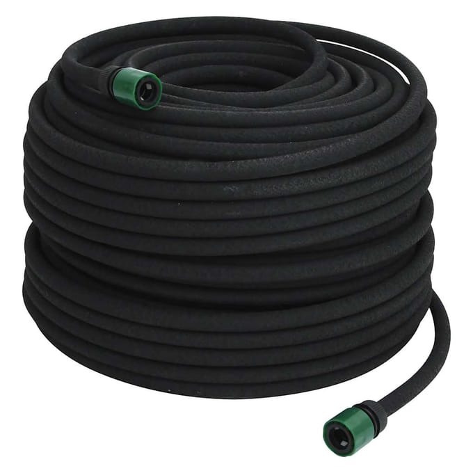 vidaXL - Druppelslang - 0,6'' - 100 - m - rubber - zwart