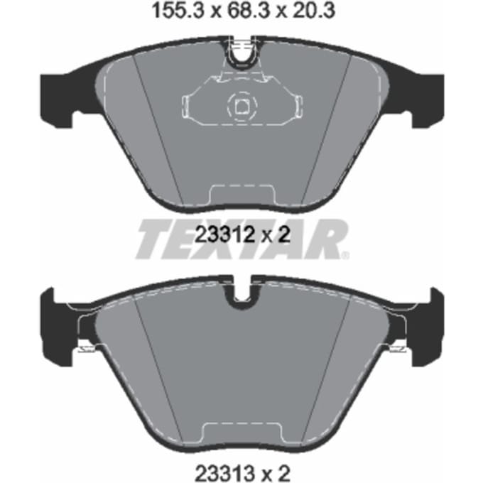 Remblokset TEXTAR 2331211, voor