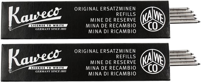 Kaweco - Balpenvullingen - 2 doosjes - Refill D1 MEDIUM - Black 1.0 M, 5 pcs in box