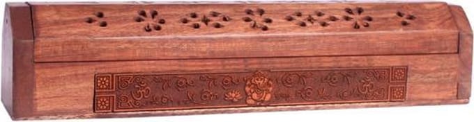 Wierookstokjes brander en bewaardoos Ganesh - 31x5.5x6 - Hout