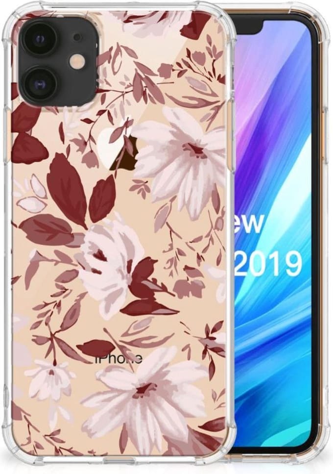Back Cover Apple iPhone 11 Watercolor Flowers
