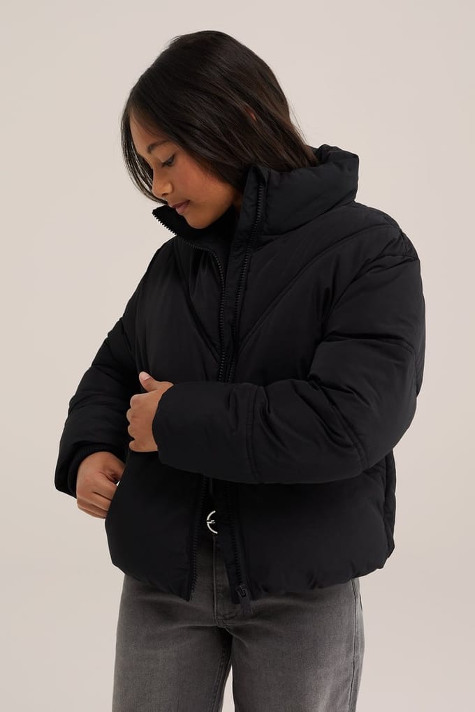 WE Fashion Meisjes oversized gewatteerde jas