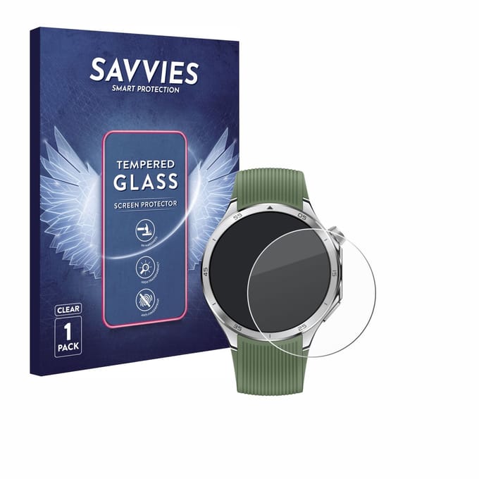 Savvies - Glas Screenprotector voor OnePlus Watch 3 - Gehard Beschermglas 9H