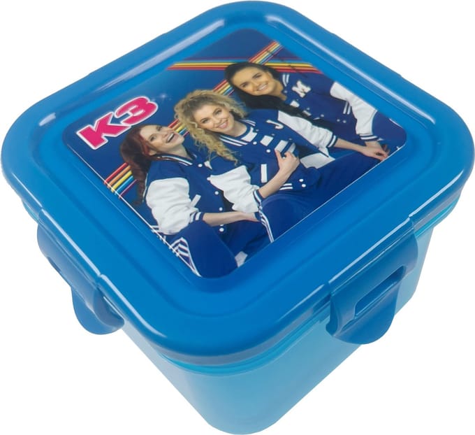 K3 - Vershouddoos - Snackdoosje - Blauw transparant - Sport