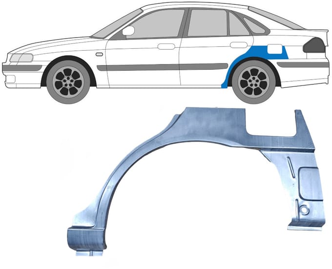 Reparatiepaneel achterspatbord voor Mazda 626 1997-2002 / Links