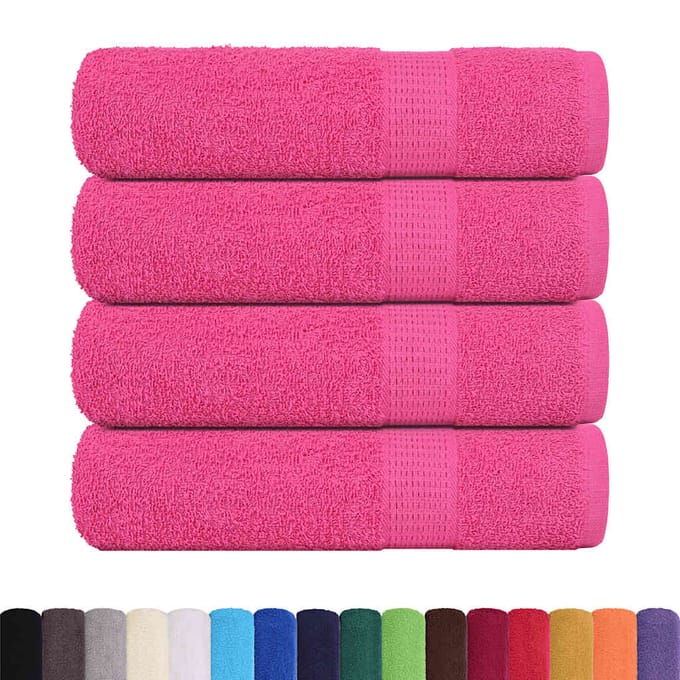 vidaXL - Handdoeken - FROGN - 4 - st - 50x100 - cm - 360 - g/m² - roze