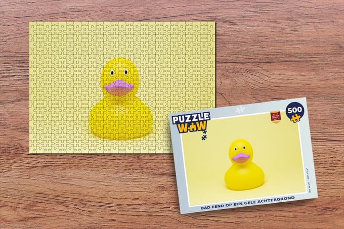 Puzzel Badeend - Geel - Roze - Legpuzzel - Puzzel 500 stukjes