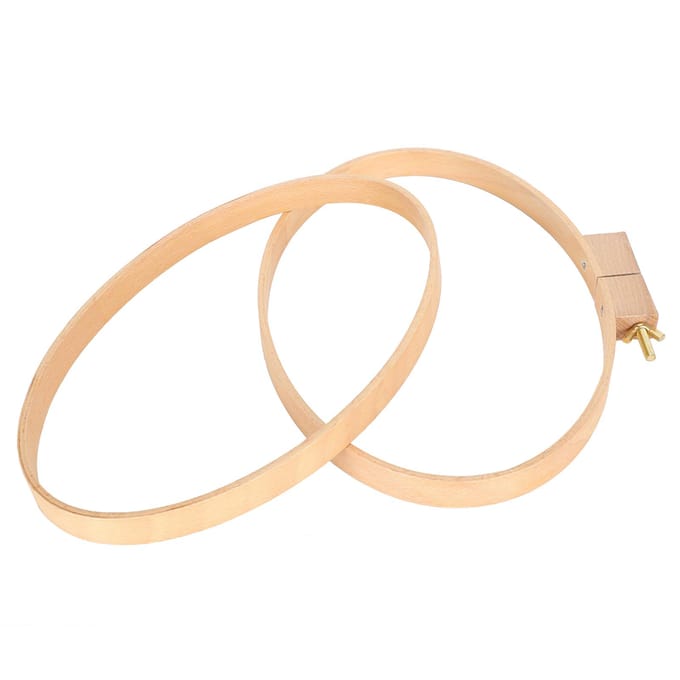 Borduurring Horizontaal Ovaal Frame Breed Houten Handwerk Desktop DIY Kruissteek Benodigdheden beige