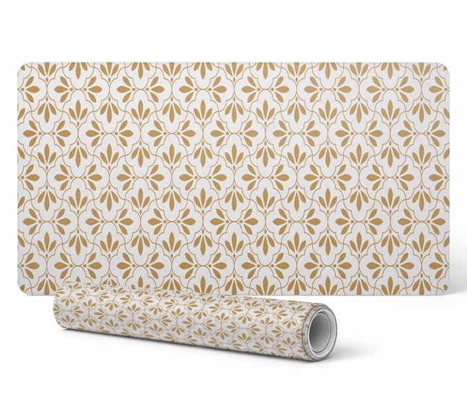 Duurzame antislip bureaumat met plantenmotief 100x50 cm