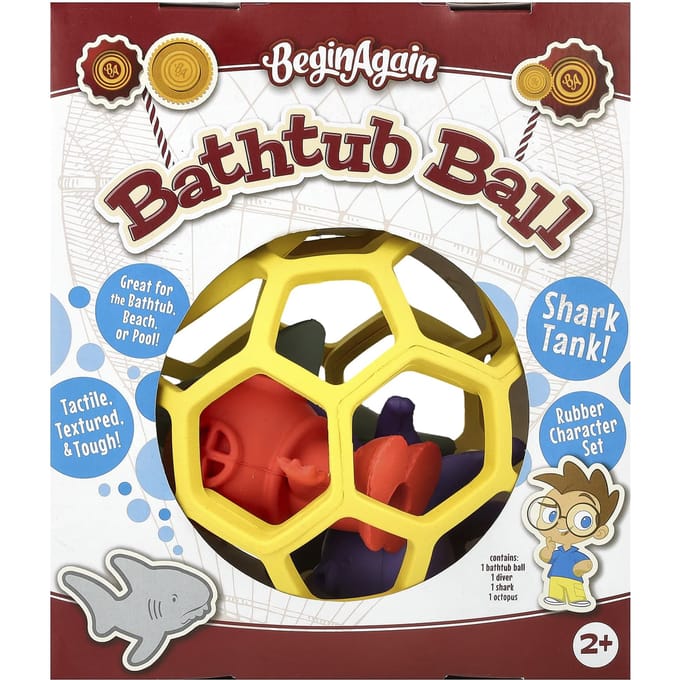 Begin Again Toys, boules de bain, 2 ans et plus, 4 pièces gray