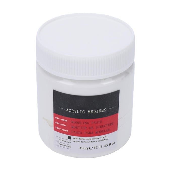 Modelleerpasta 350g Sneldrogend Niet Scheurend Dik Acryl Medium Textuurpasta voor Kunstprojecten white