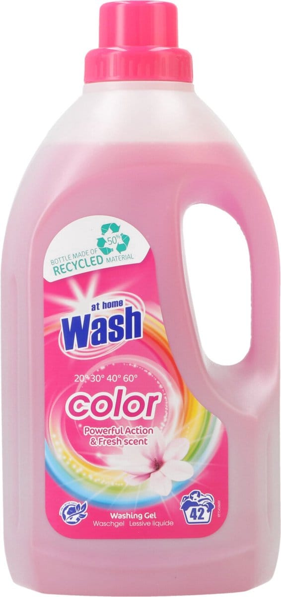 At Home - Wash - Wasmiddel - Gekleurde Was - Frisse Geur - 42 Wasbeurten