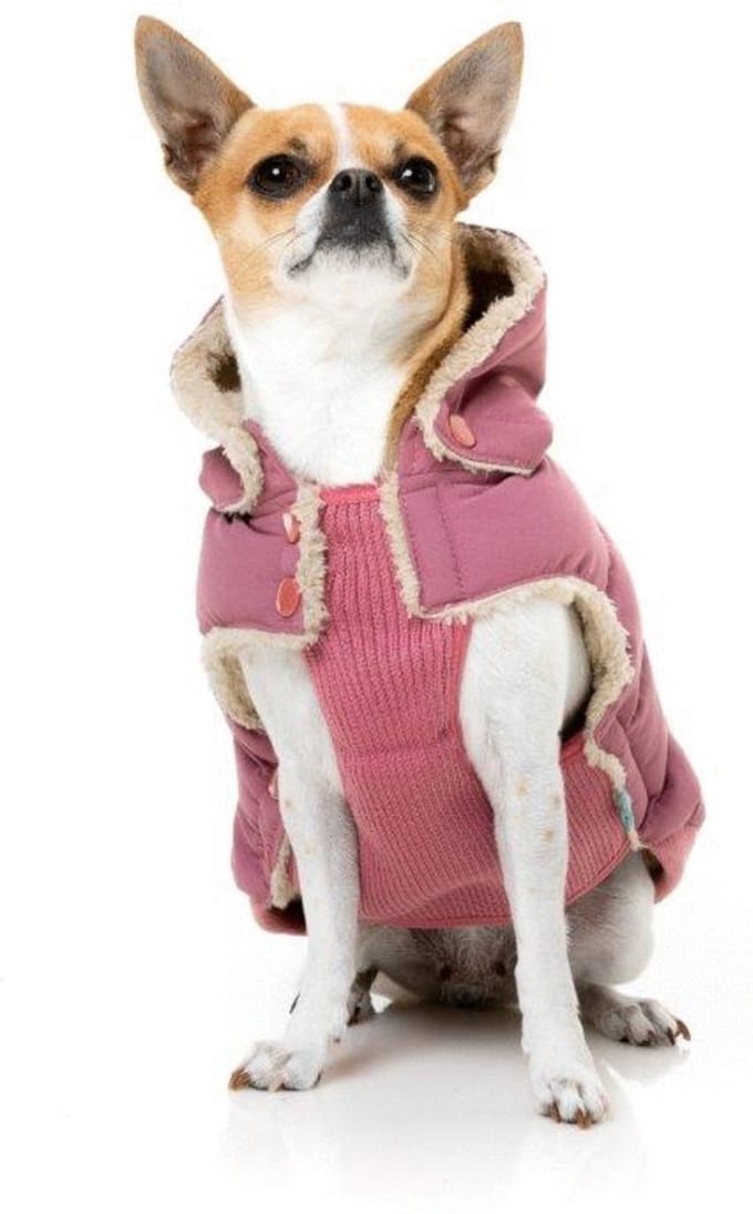 Fuzzyard Hondenjas Essential Puffer Delicaat Roze - Hondenkleding - Size 4