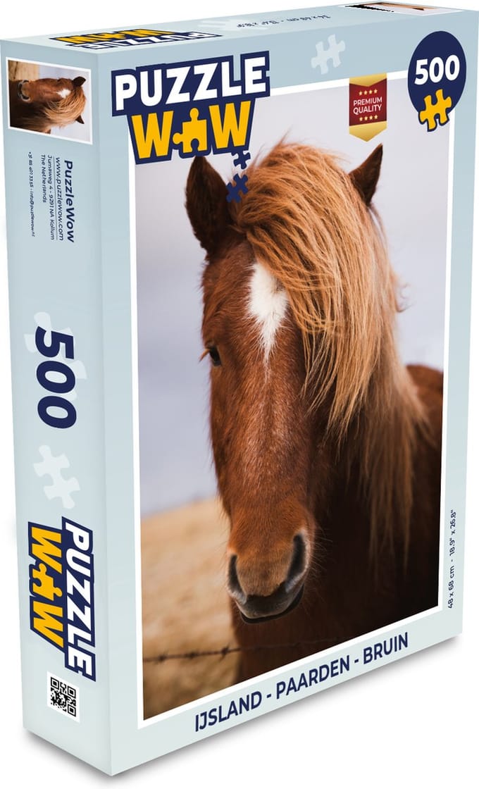Puzzel IJsland - Paarden - Bruin - Legpuzzel - Puzzel 500 stukjes
