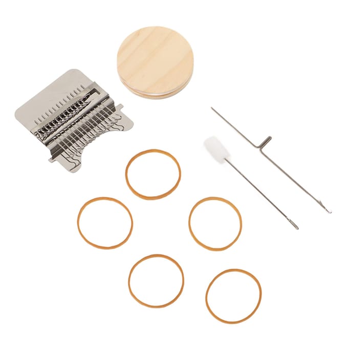 Stopmachines Multifunctioneel Repareer Beschadigde Kleding Kleine Weefgetouwen Kit voor DIY Knutsels 14-needle beige