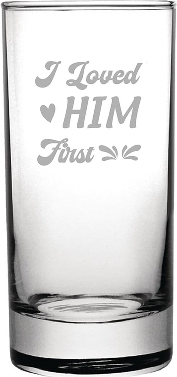 Gegraveerde Longdrinkglas 28,5cl I loved him first