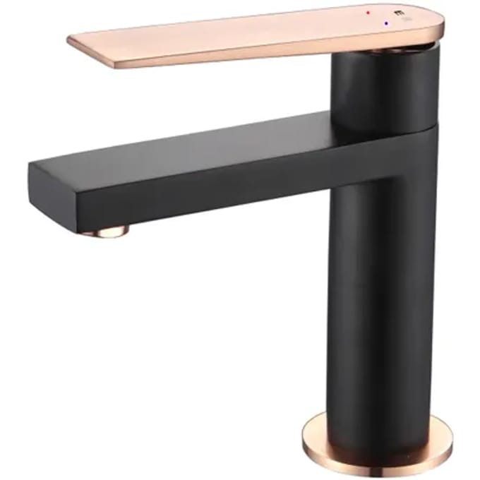 Essebagno Wastafelmengkraan Allure Zwart/roségoud