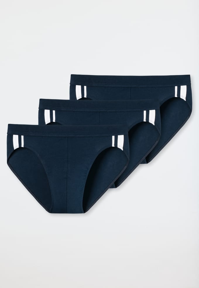 SCHIESSER 95/5 Stretch rio slips (3-pack) - donkerblauw