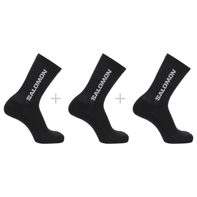 Salomon Everyday Crew, sokken, 3-pack, zwart