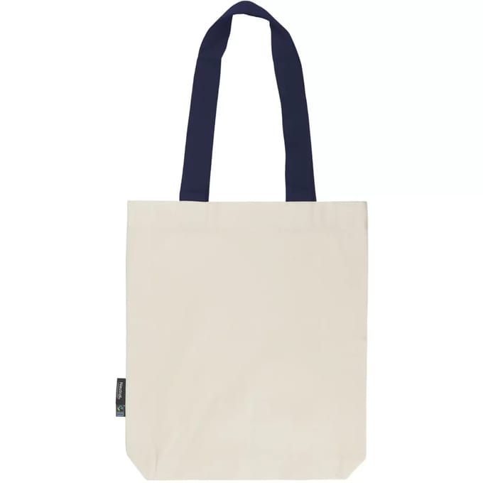 Tote bag met contrasterende handvatten Neutral Twill