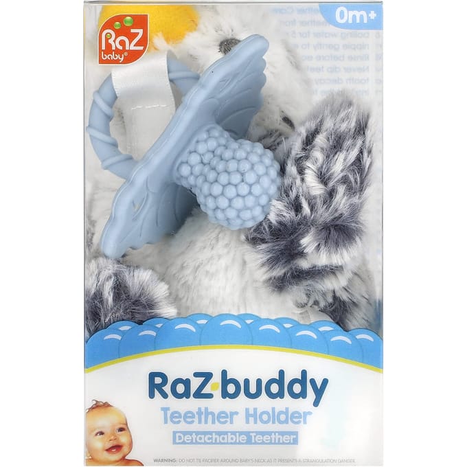 RaZbaby, RaZ-Buddy, Speenhouder, afneembare Speen, 0 maanden of ouder, minimum, 1 stuk gray