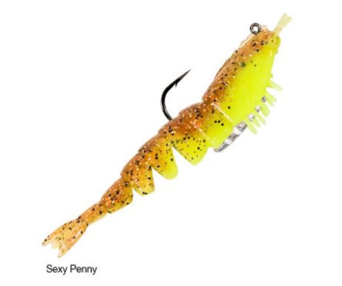 Zman Zacht kunstaas Shrimpz opgetuigd 3,5 inch 2/pack Sexy Penny (1444) white