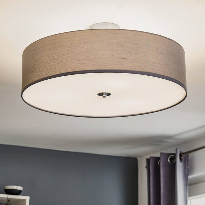 Brilliant Plafondlamp Andria, 60 cm, lichtgrijs