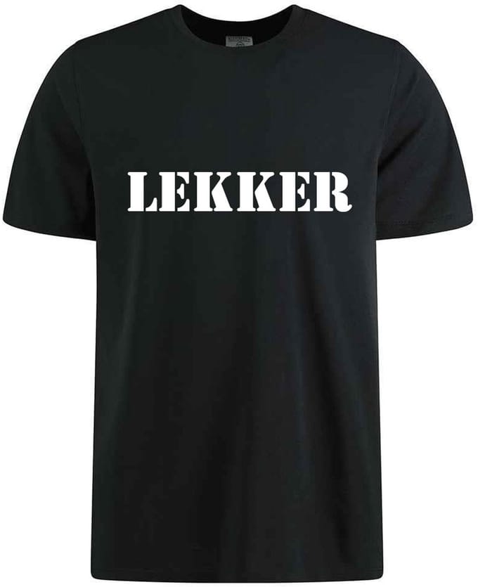 LEKKER T-shirt - 100% Katoen - Maat 4XL - Classic Fit - Zwart