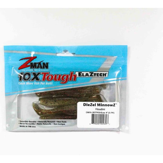 Zman zacht kunstaas Diezel MinnowZ 4 Inch 5/Pack Houdini (2697)
