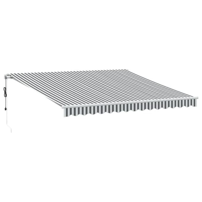 vidaXL - Luifel - automatisch - uittrekbaar - 400x350 - cm - antraciet - en - wit