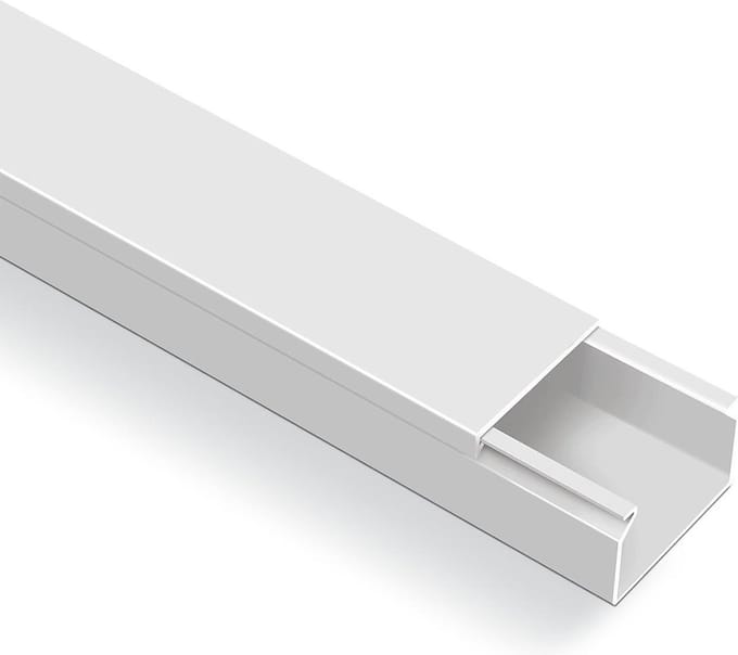 Kabelgoot/ leidinglijst wit 2X1 M wit 100X40 mm