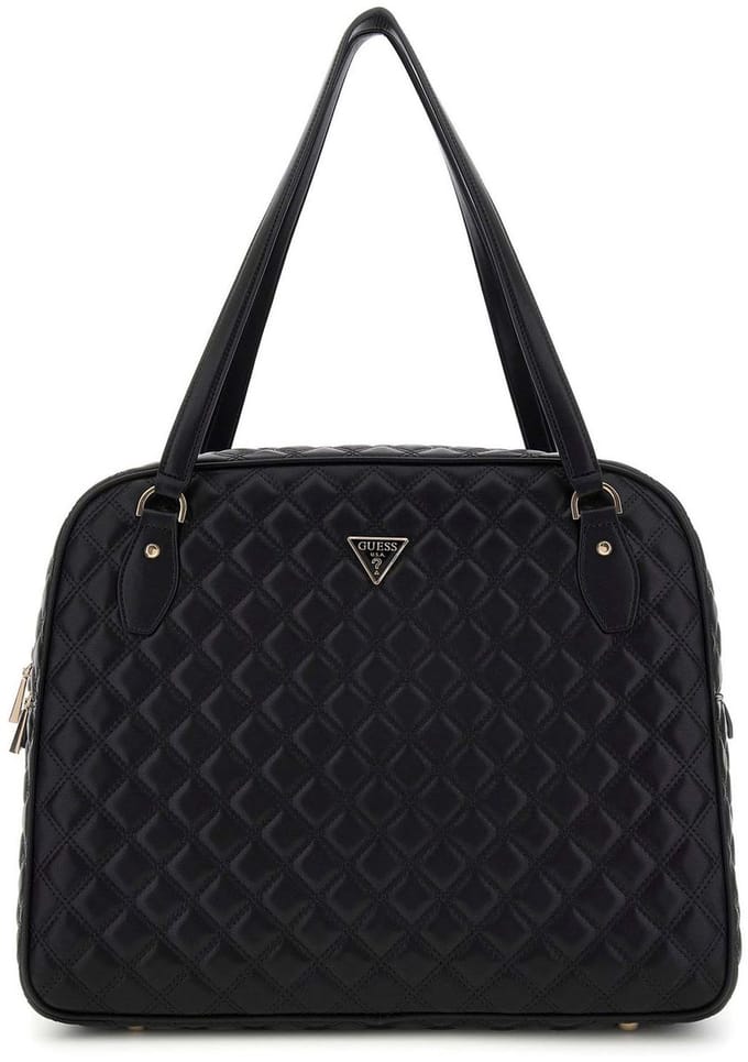 GUESS schoudertas met laptopvak Giully Travel Tote Black zwart