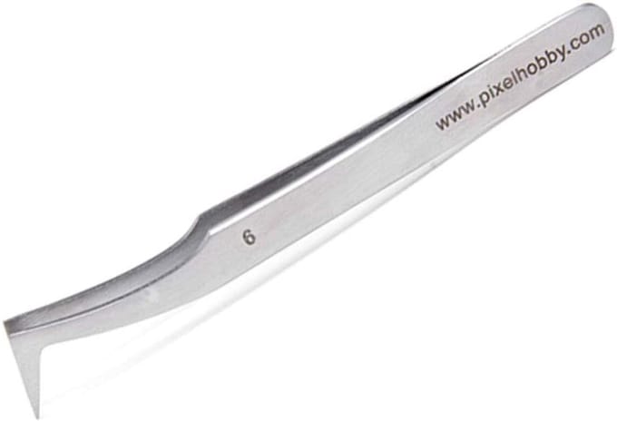 Pincet Schuin - Precisie Tang - Pixel Hobby - Metalen Constructie - 11 cm Lengte