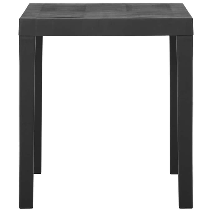 vidaXL - Tuintafel - 79x65x72 - cm - kunststof - grijs