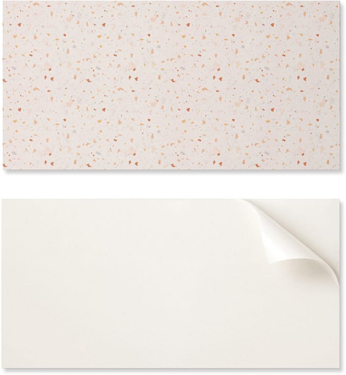 Decoratief zelfklevend vinylpaneel 120x60 cm met abstract terrazzo-patroon