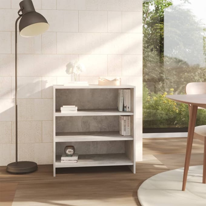 vidaXL - Dressoir - 70x40,5x75 - cm - bewerkt - hout - betongrijs